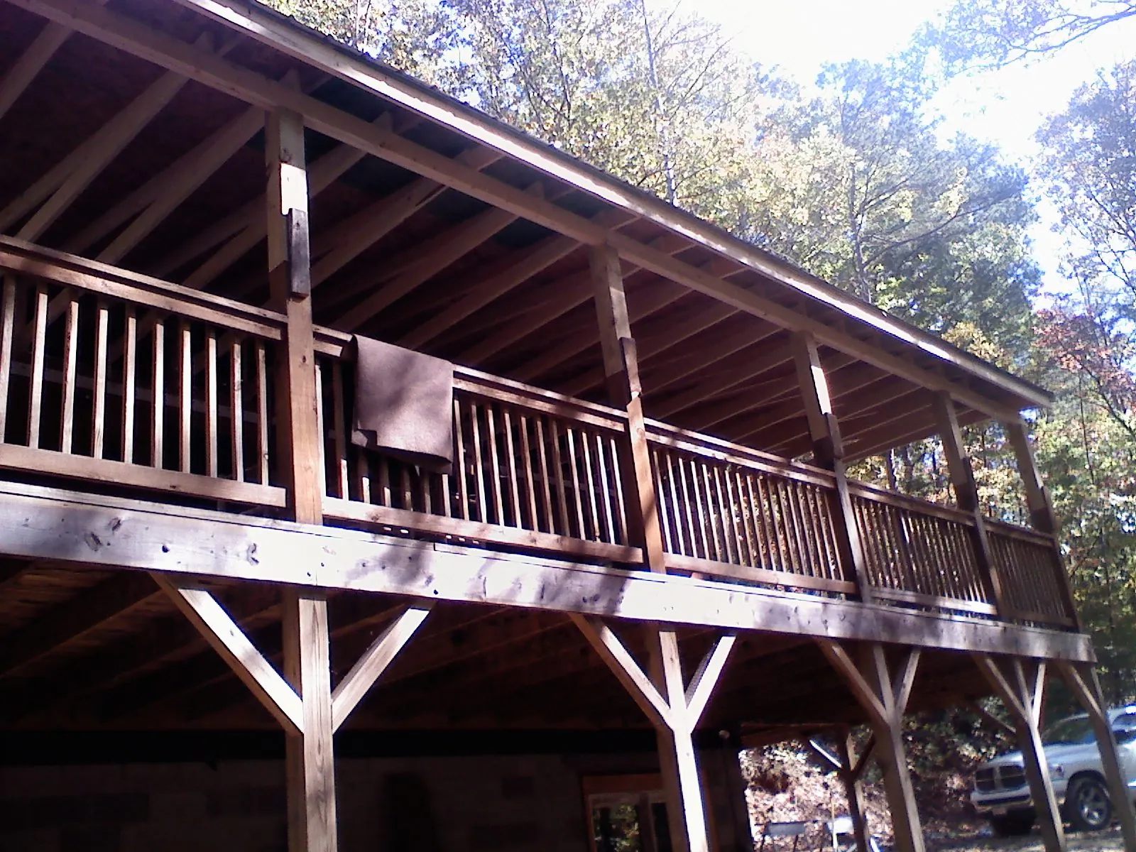 Timber framing under a new elevated porch and deck — Roof Leak Repair in Schofield by Roofing Brothers